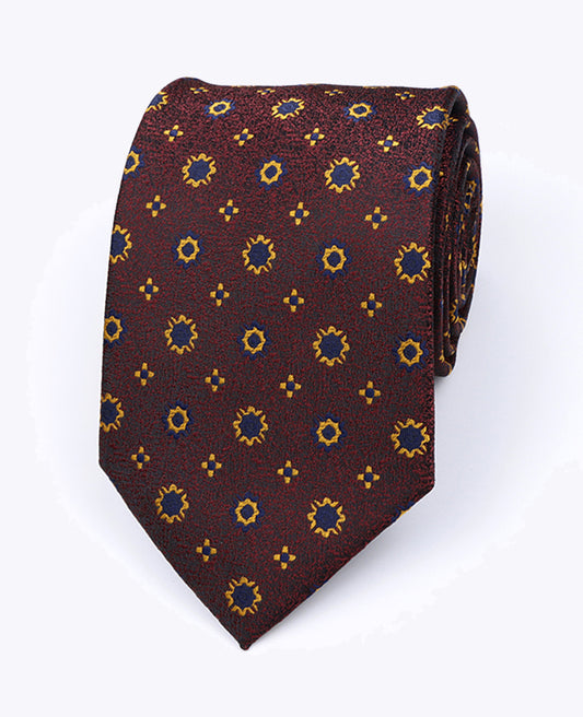 Cravate Rouge n°1 à Motifs Homme en Polyester «Edmond»