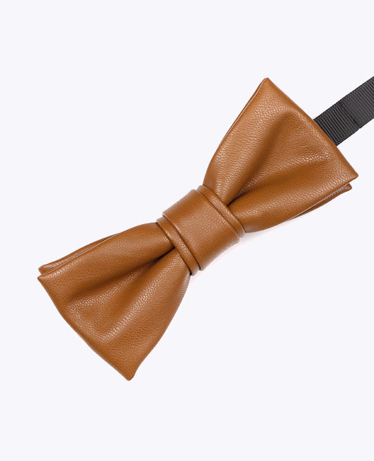 Noeud Papillon Marron n°1 Homme en Cuir «Achille»