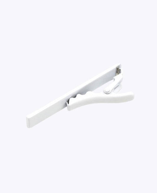 Pince à Cravate Blanc en Métal