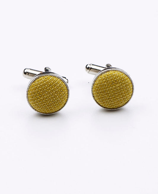 Boutons de Manchette Jaune Homme en Coton | Edgard | Unipap's