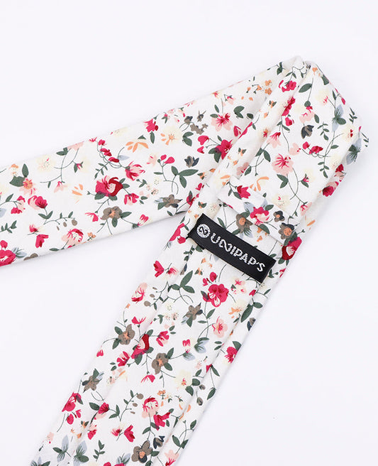 Cravate Liberty Blanc n°2 Homme en Coton | Charles - Unipap's