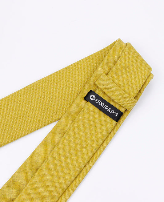 Cravate Jaune Homme en Coton | Edgard | Unipap's