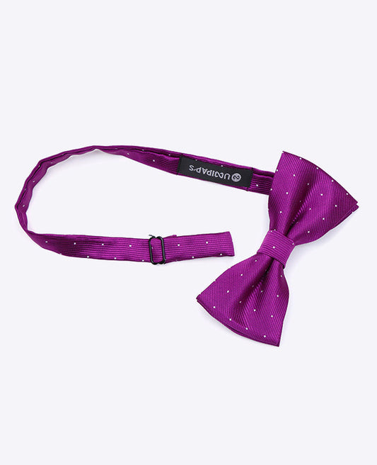 Noeud Papillon Violet à Pois Homme en Polyester | Georges - Unipap's