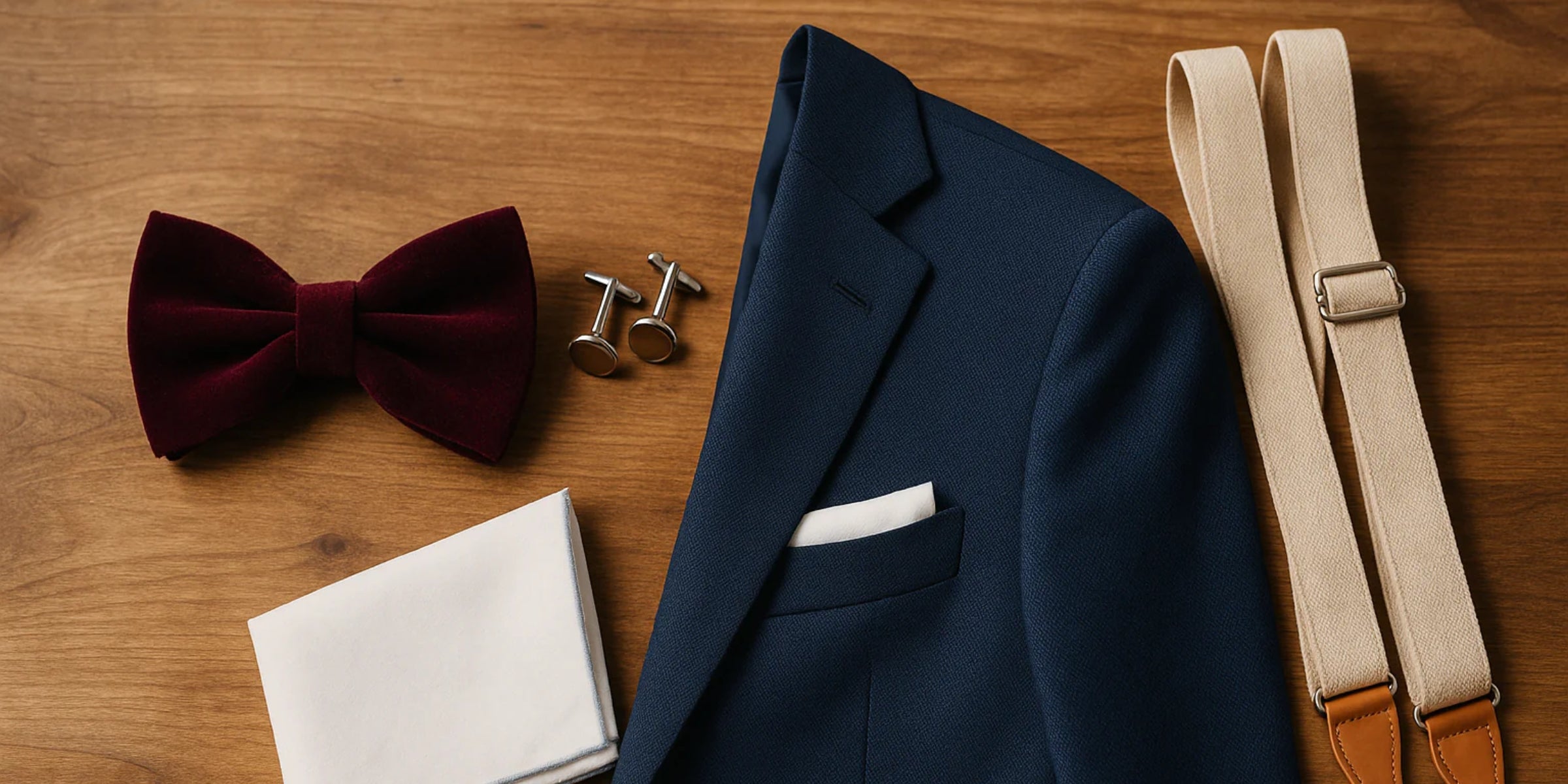 Comment assortir une pochette de costume à un nœud papillon pour un look homme élégant ? Immagine