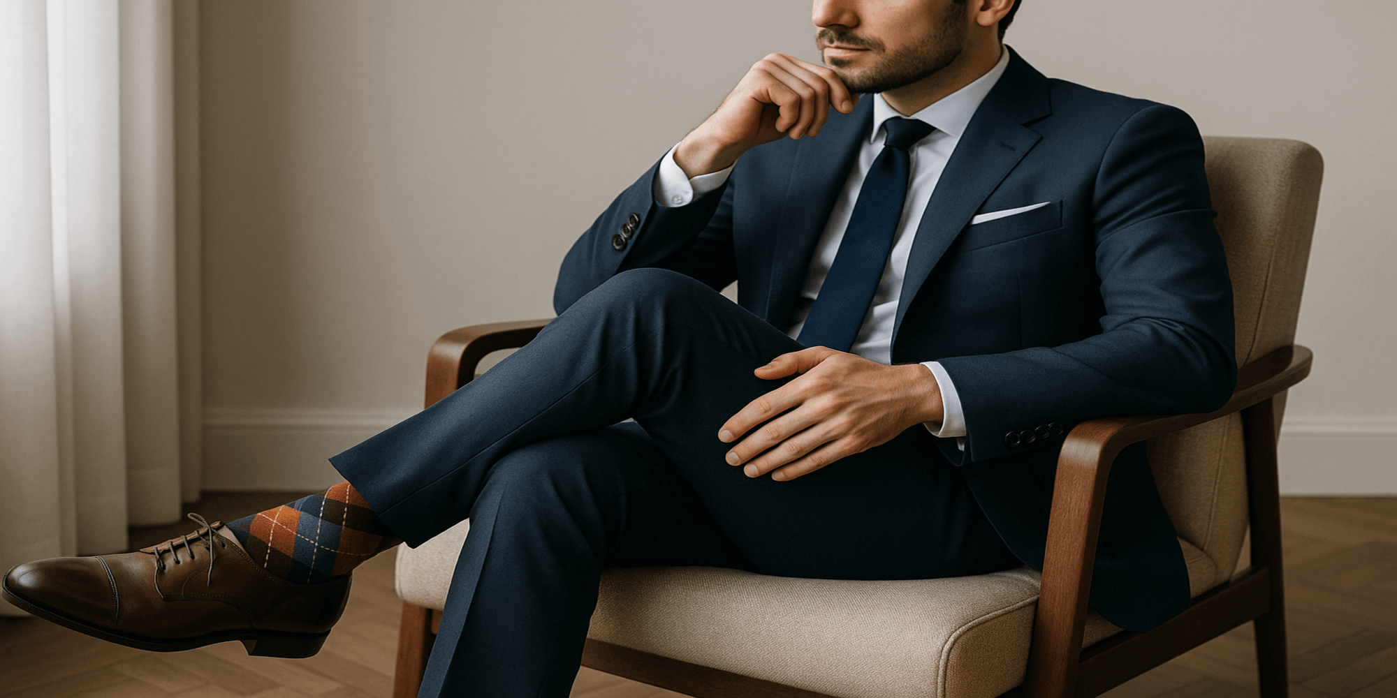 Comment choisir des chaussettes fantaisie pour un costume élégant ? Immagine