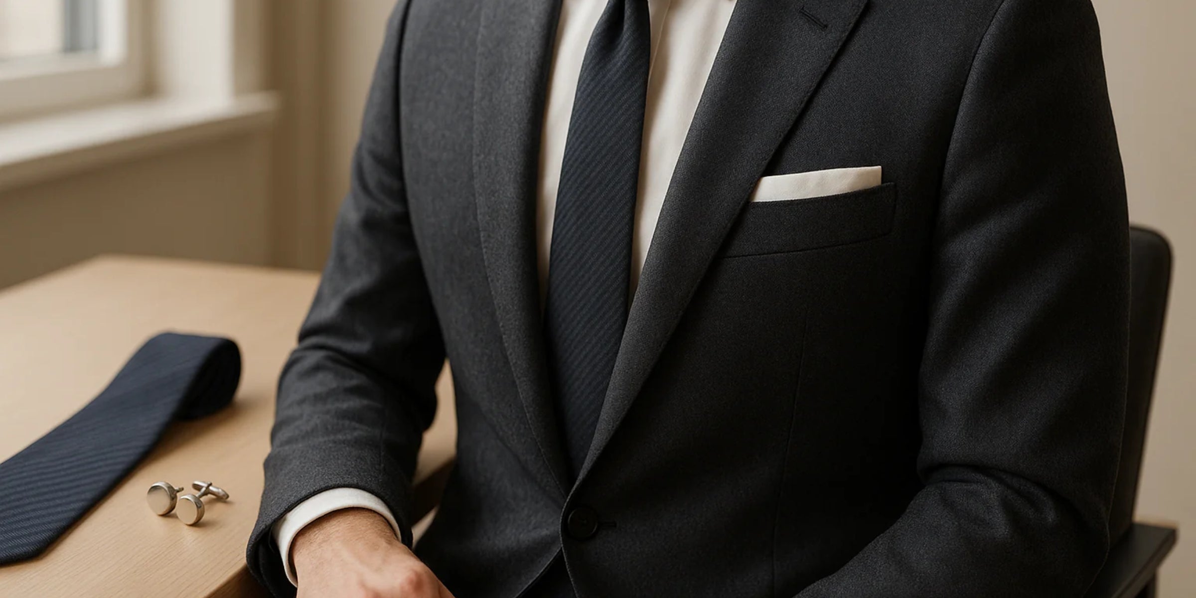 Comment choisir une pochette de costume pour un look homme élégant au bureau ? Immagine