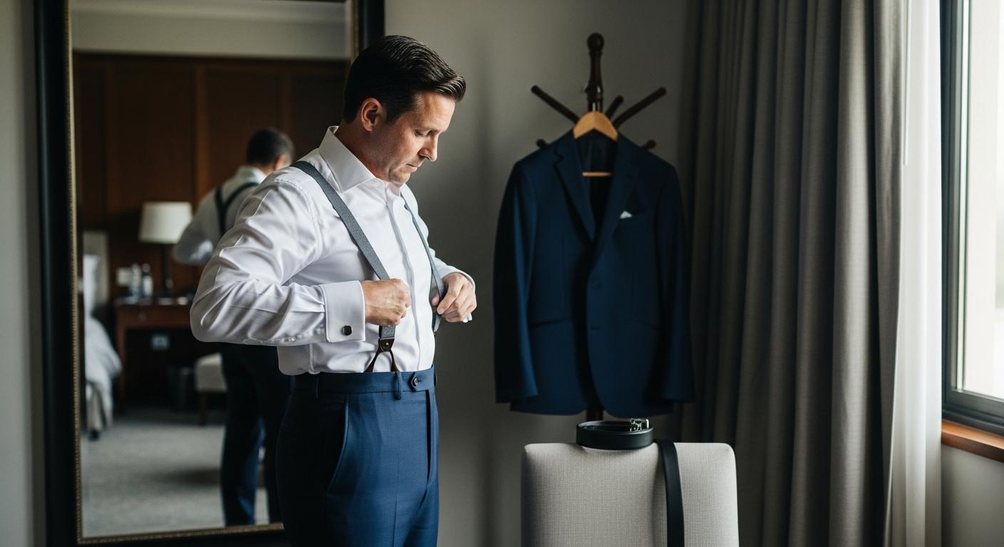 Bretelles homme ou ceinture : que porter avec un costume ? Immagine