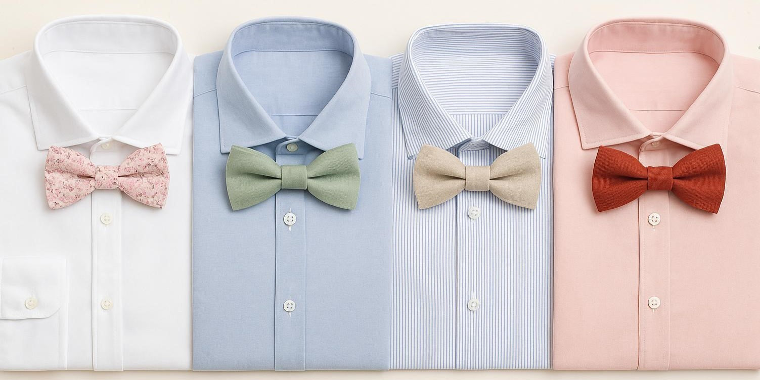 Comment bien assortir votre nœud papillon à la couleur de votre chemise ? Immagine