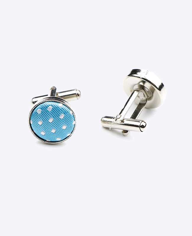 Gemelli Blu n°4 A Pois in Poliestere «Louis»