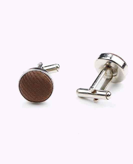 Boutons de Manchette Marron en Polyester «Lucien»