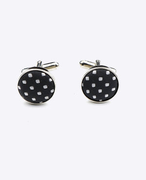 Gemelli Nero n°2 A Pois in Poliestere «Louis»