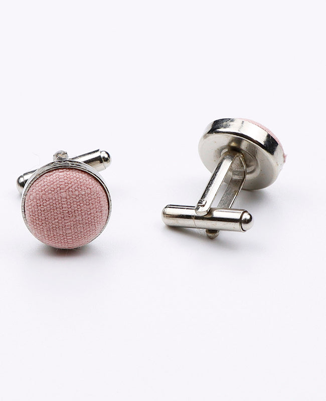 Boutons de Manchette Rose n°2 en Coton | Oscar - Unipap's