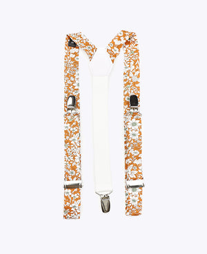 Bretelle Bambini Liberty Arancione in Cotone «Clovis»