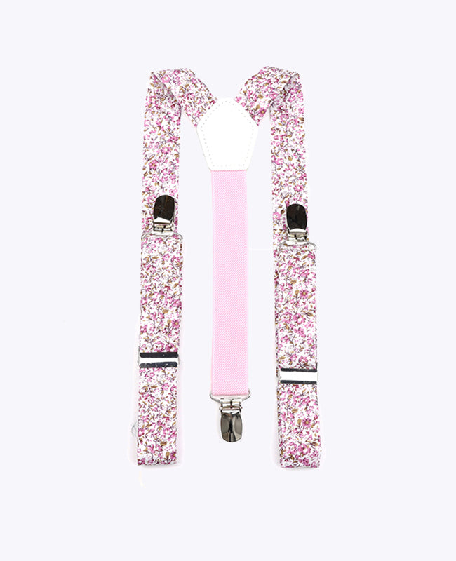 Bretelle Bambini Liberty Rosa n°4 in Cotone «Gaspard»
