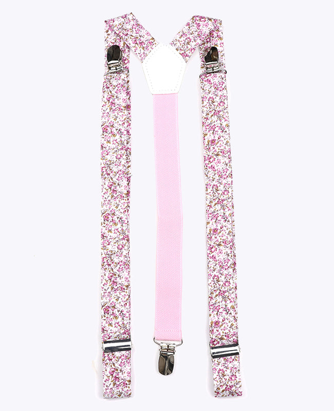 Bretelle Uomo Liberty Rosa n°4 in Cotone «Gaspard»