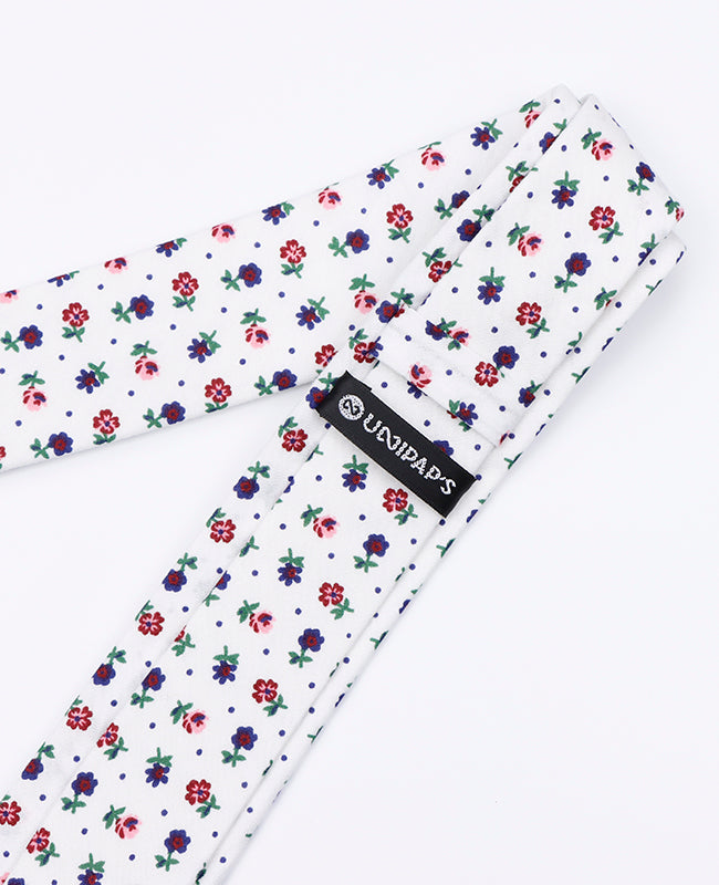 Cravatta Liberty Bianco n°1 Uomo in Cotone | Gaspard - Unipap's