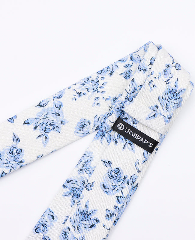 Cravatta Liberty Bianco n°10 Uomo in Cotone | Charles - Unipap's