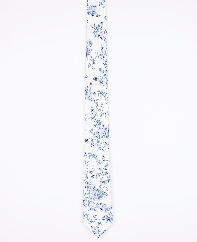 Cravatta Liberty Bianco n°10 Uomo in Cotone | Charles - Unipap's