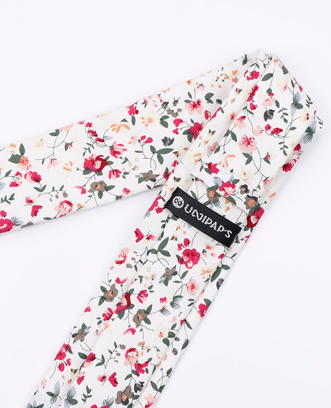 Cravate Liberty Blanc n°2 Homme en Coton | Charles - Unipap's