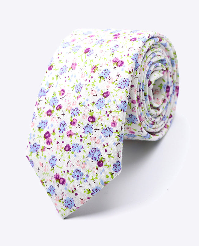 Cravatta Liberty Grigio Uomo in Cotone | Gaspard - Unipap's