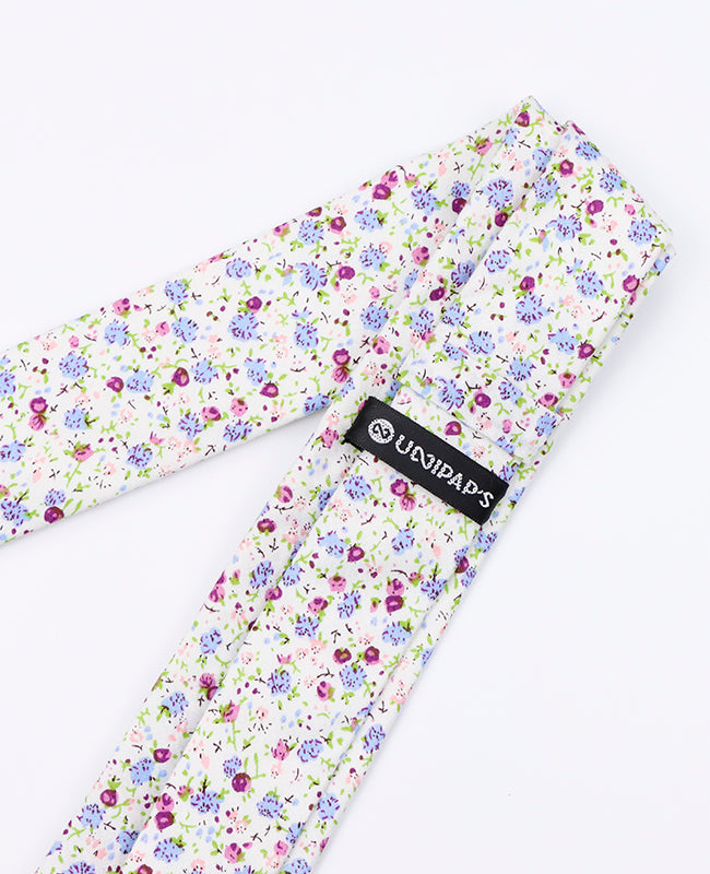 Cravatta Liberty Grigio Uomo in Cotone | Gaspard - Unipap's