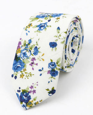 Cravatta Liberty Bianco n°3 Uomo in Cotone | Charles - Unipap's