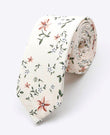 Cravatta Liberty Bianco n°8 Uomo in Cotone «Charles»