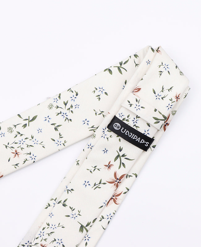 Cravatta Liberty Bianco n°8 Uomo in Cotone | Charles - Unipap's