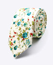 Cravatta Liberty Bianco n°9 Uomo in Cotone | Charles - Unipap's