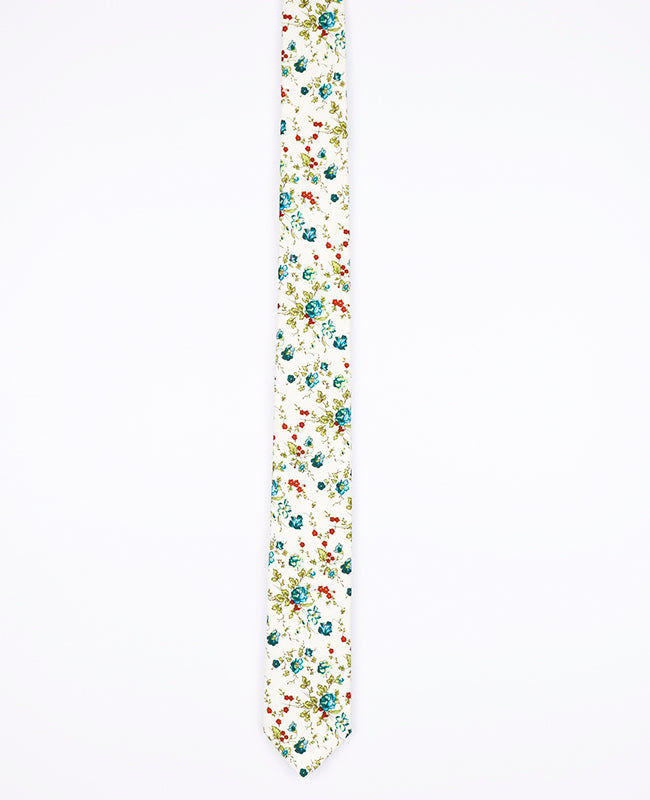 Cravatta Liberty Bianco n°9 Uomo in Cotone | Charles - Unipap's