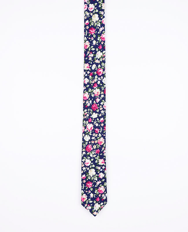 Cravatta Liberty Blu n°1 Uomo in Cotone | Charles - Unipap's