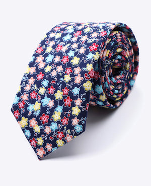 Cravatta Liberty Blu n°12 Uomo in Cotone | Gaspard - Unipap's