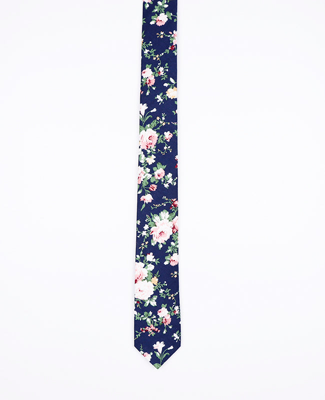 Cravatta Liberty Blu n°2 Uomo in Cotone | Charles - Unipap's