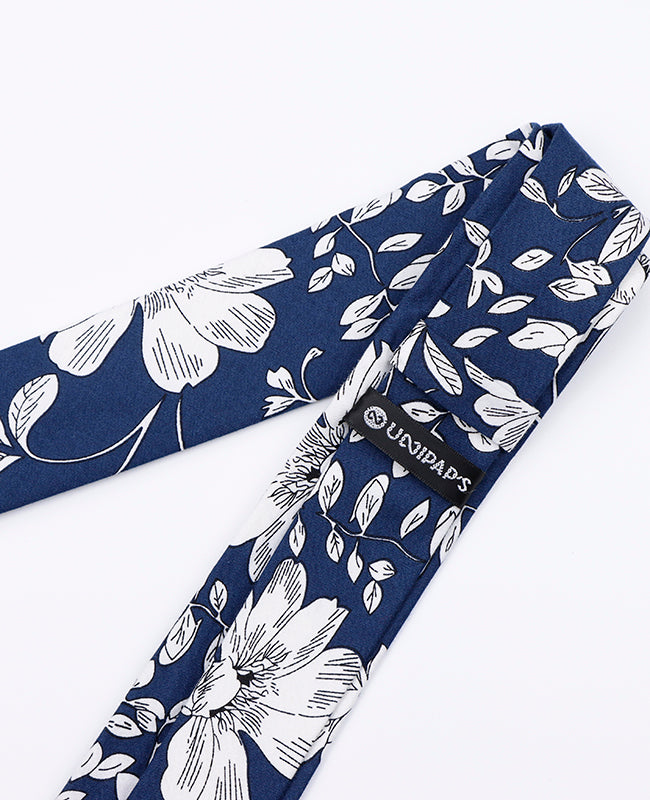Cravatta Liberty Blu n°2 Uomo in Cotone | Clovis - Unipap's