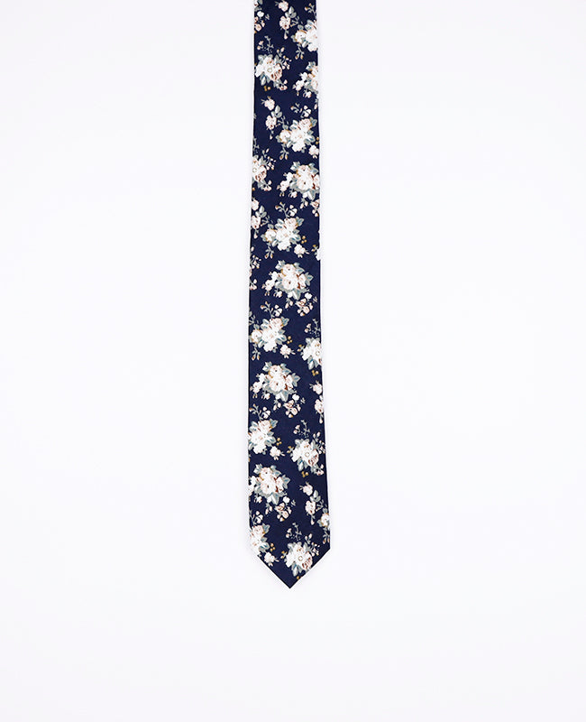 Cravatta Liberty Blu n°5 Uomo in Cotone | Charles - Unipap's