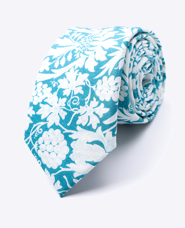 Cravatta Liberty Blu n°9 Uomo in Cotone | Gaspard - Unipap's