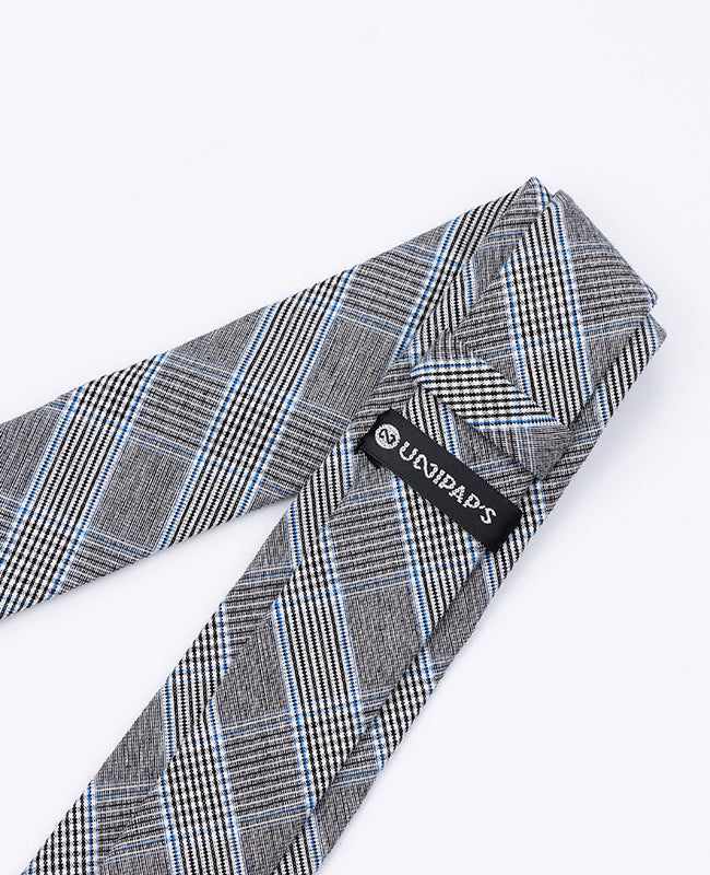 Cravatta Tartan Grigio n°1 Uomo in Cotone | Marcel - Unipap's