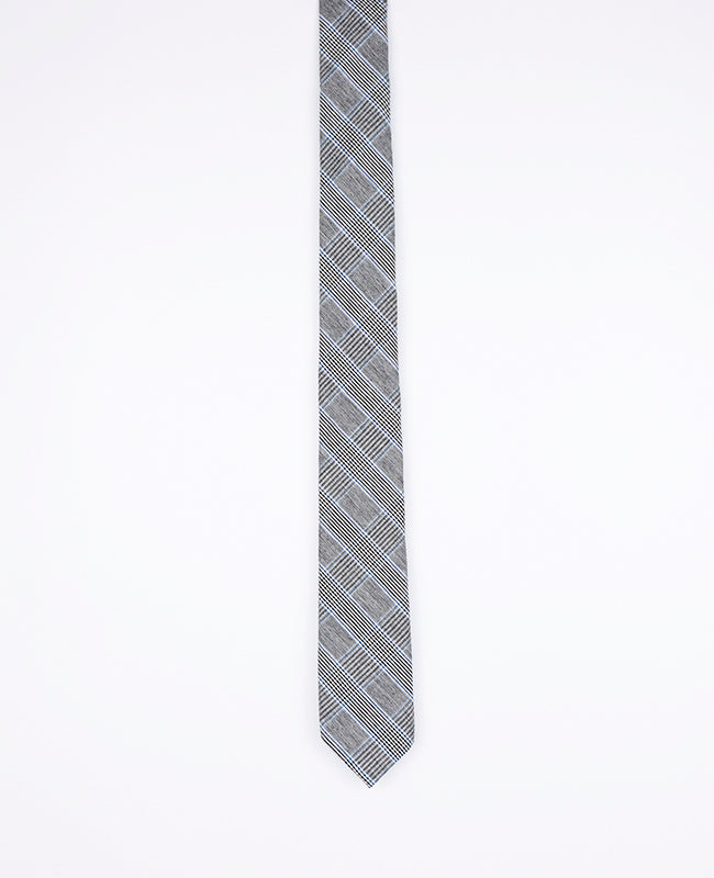 Cravatta Tartan Grigio n°1 Uomo in Cotone | Marcel - Unipap's
