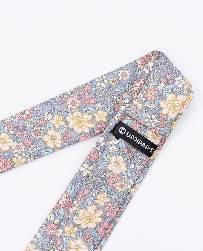 Cravatta Liberty Grigio n°2 Uomo in Cotone | Gaspard - Unipap's