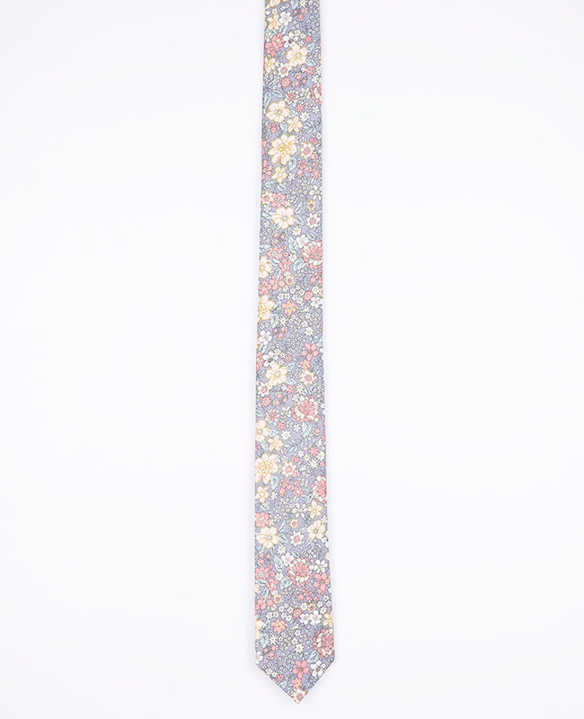 Cravatta Liberty Grigio n°2 Uomo in Cotone | Gaspard - Unipap's