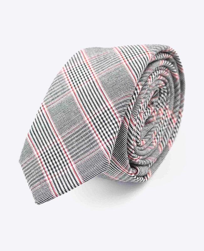 Cravatta Tartan Grigio n°2 Uomo in Cotone | Marcel - Unipap's