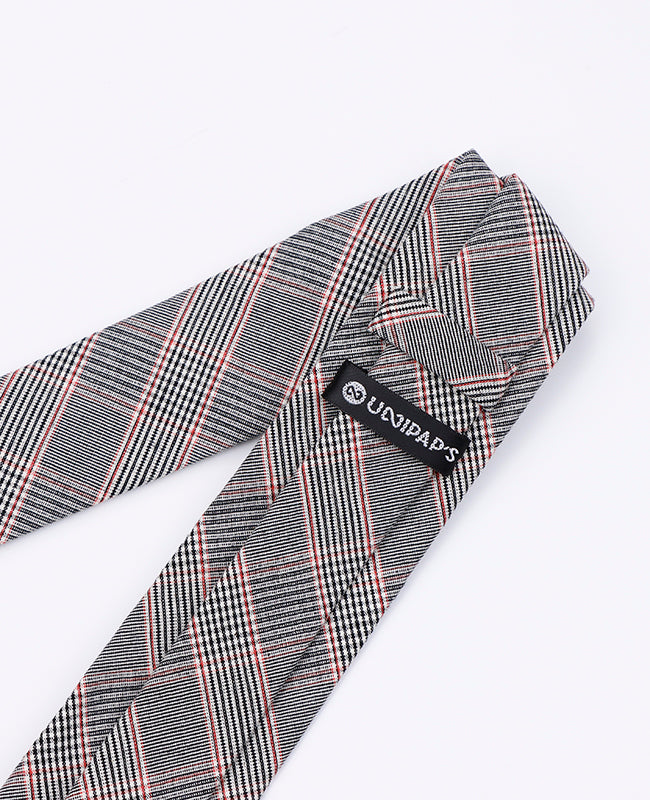 Cravatta Tartan Grigio n°2 Uomo in Cotone | Marcel - Unipap's
