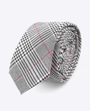 Cravatta Tartan Grigio n°3 Uomo in Cotone | Marcel - Unipap's