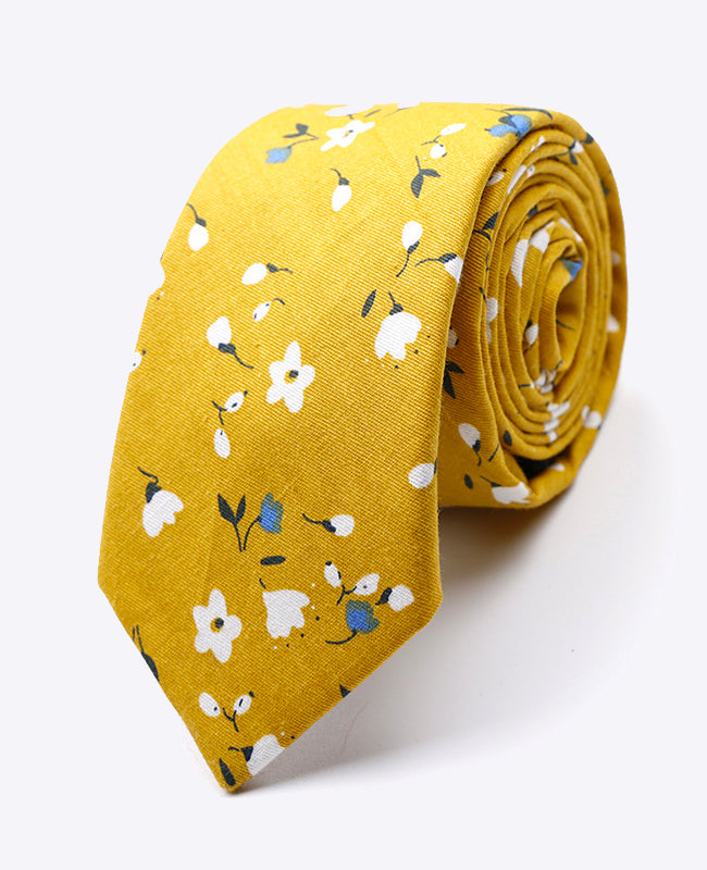 Cravatta Liberty Bianco n°3 Uomo in Cotone | Gaspard - Unipap's