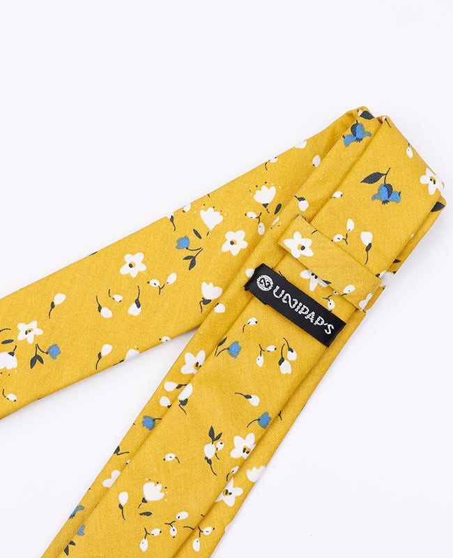 Cravatta Liberty Bianco n°3 Uomo in Cotone | Gaspard - Unipap's