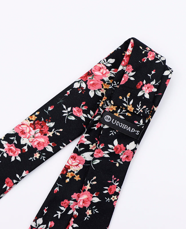 Cravatta Liberty Nero n°1 Uomo in Cotone | Charles - Unipap's