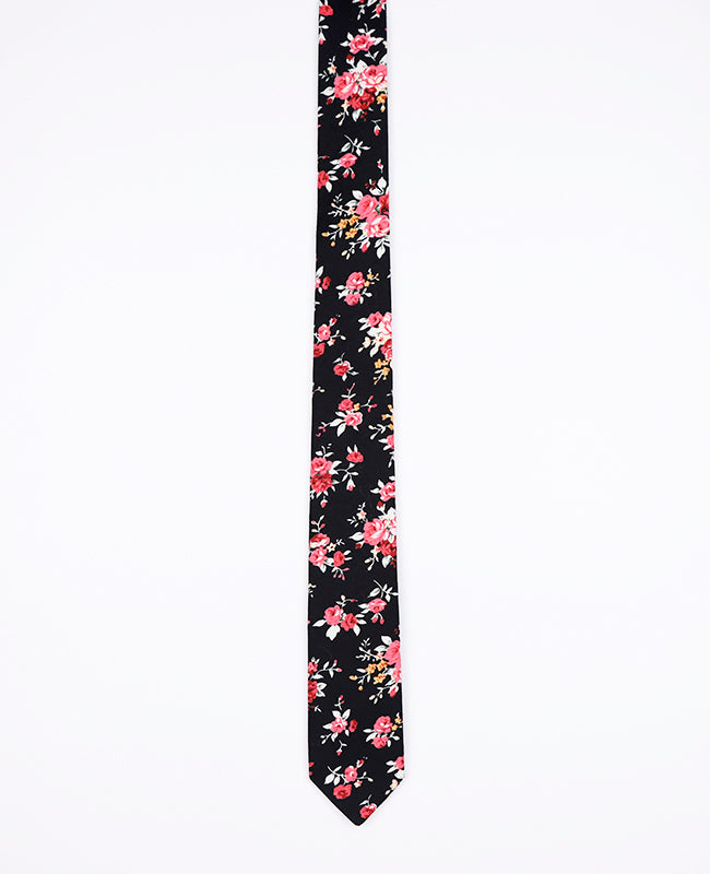 Cravatta Liberty Nero n°1 Uomo in Cotone | Charles - Unipap's