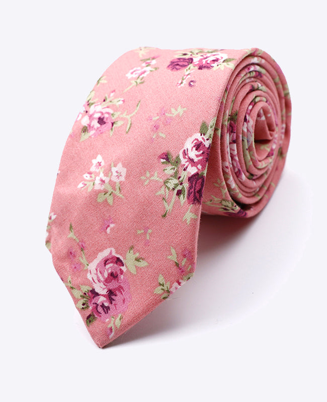Cravatta Liberty Rosa Uomo in Cotone | Charles - Unipap's