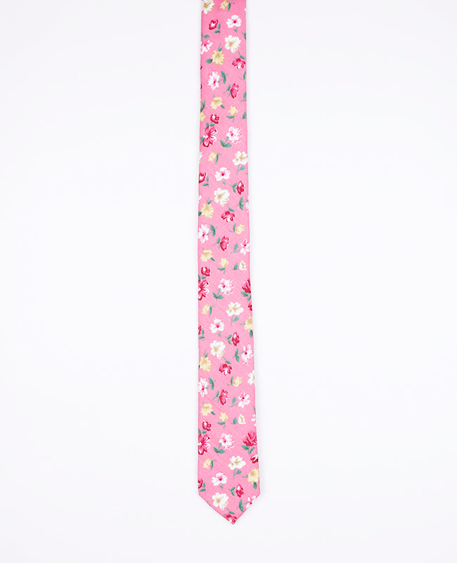 Cravatta Liberty Rosa n°3 Uomo in Cotone | Gaspard - Unipap's