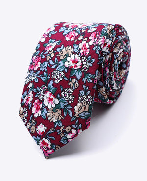 Cravatta Liberty Rosso Uomo in Cotone | Charles - Unipap's